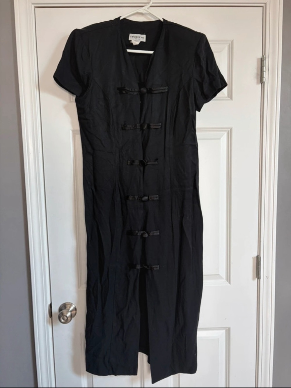 Vintage Renditions New York midi-length black dress Sz 14